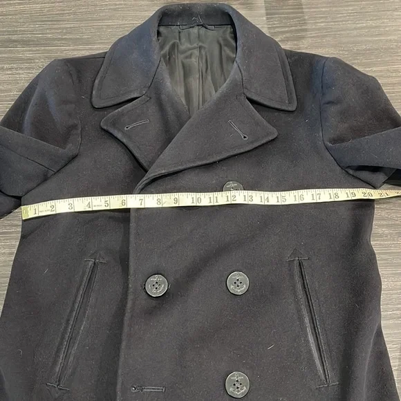 VINTAGE U.S. NAVY 100% WOOL CORDUROY INSIDE POCKETS PEACOT TAGGED SIZE 38 - Picture 9 of 13